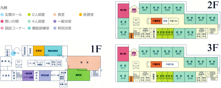 特別養護老人ホーム青梅療育院_施設平面図